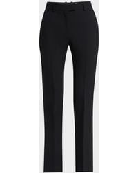 McQueen - Wool-Silk Flare Trousers - Lyst