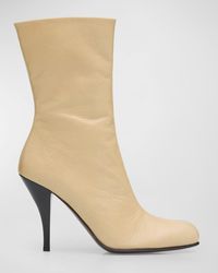 The Row - Liv Leather Mid Zip Boots - Lyst