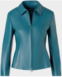 Akris - Hecate Nappa Leather Fitted Jacket - Lyst