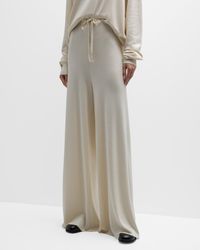The Row - Delphine Silk Wide-Leg Pull-On Pants - Lyst