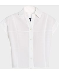 Veronica Beard - Nestor Button-Front Top - Lyst