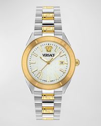 Versace - V-Dome Two-Tone Bracelet Watch, 42Mm - Lyst