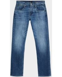 7 For All Mankind - The Straight Faded Denim Jeans - Lyst