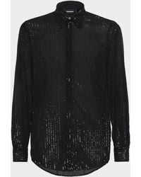 DSquared² - Apos;S Sheer Sequin Pinstripe Dress Shirt - Lyst