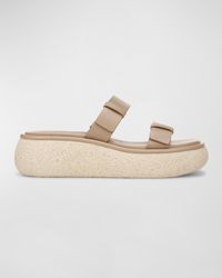 Vince - Lagos Leather Dual-strap Platform Sandals - Lyst