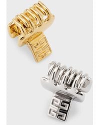 Givenchy - 4G Golden & Silvery Small Jaw Hair Clip Set - Lyst