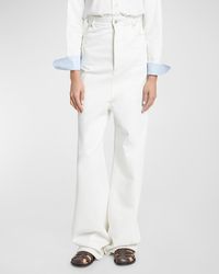 Loewe - High-Rise Drop-Crotch Relaxed Straight-Leg Jeans - Lyst