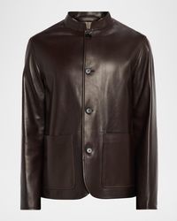 dunhill - Apos;S Leather Driving Jacket - Lyst