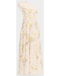 Needle & Thread - Florine One-Shoulder Embroidered Tulle Gown - Lyst