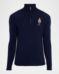 Polo Ralph Lauren - Polo Bear Wool Quarter-Zip Sweater - Lyst