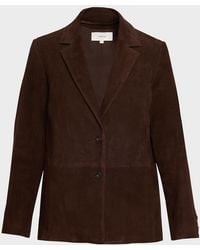 Vince - Single-Breasted Suede Blazer - Lyst