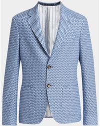 Etro - Apos;S Roma Honeycomb Cotton Two-Button Sport Jacket - Lyst