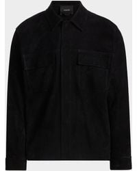 Vince - Apos;S Suede Snap-Front Shirt Jacket - Lyst