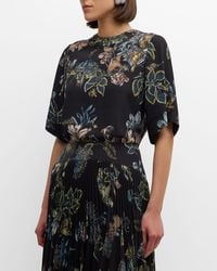Jason Wu - Forest Floral Short-Sleeve Top - Lyst