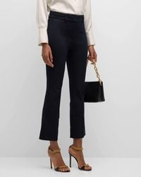 10 Crosby Derek Lam - Stretch-Cotton Cropped Flare Trousers - Lyst