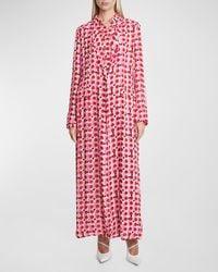 Dries Van Noten - Bongo Sequin Abstract-Print Single-Breasted Long Jacket - Lyst