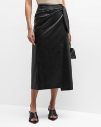 Nanushka - Amas Faux Leather Midi Skirt - Lyst