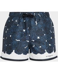 Givenchy - Apos;S Short-Length Rose-Print Nylon Swim Trunks - Lyst