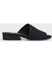 Eileen Fisher - Asymmetrical Knit Slide Sandals - Lyst