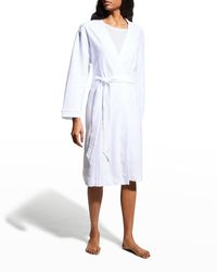 hanro terry long hooded robe