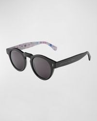 Illesteva - X Malin Beach Leonard Round Acetate Sunglasses - Lyst