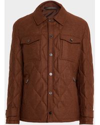 Isaia - Apos;S Quilted Wool-Blend Jacket - Lyst