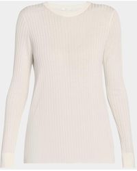The Row - Keya Rib Long-Sleeve Top - Lyst