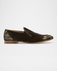 John Varvatos - Venice Distressed Velvet Loafers - Lyst