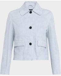 Arma - Button-Front Lambskin Suede Jacket - Lyst