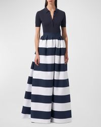 Carolina Herrera - Short-Sleeve Knit Polo Shirt - Lyst