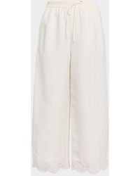 Jonathan Simkhai - Ellison Embroidered Drawstring Pants - Lyst