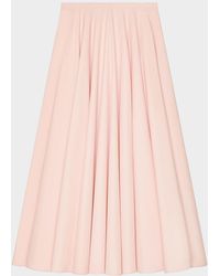 Givenchy - Cotton Poplin A-Line Midi Skirt - Lyst