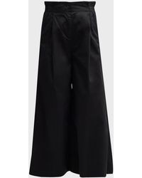 Merlette - Sargent Embroidered Pleated Wide-Leg Pants - Lyst