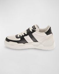 CoSTUME NATIONAL - Bicolor Leather Low-Top Sneakers - Lyst