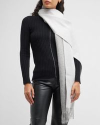 Vince - Two-Tone Double Faced Cashmere Scarf - Lyst