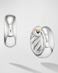 David Yurman - Sculpted Cable Huggie Hoop Earrings - Lyst