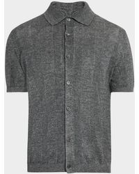 Brunello Cucinelli - Linen And Cotton Rib Short-Sleeve Sweater - Lyst