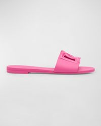 Dolce & Gabbana - Cut-Out Dg Rubber Sandals - Lyst