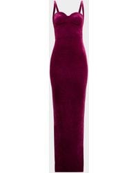 Balenciaga - Velvet Backless Column Gown - Lyst