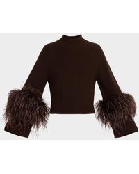LAPOINTE - Mock-Neck Feather Merino Wool Sweater - Lyst