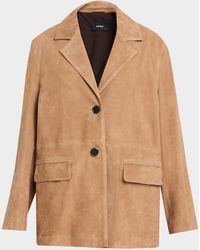 Arma - Jolie Single-Breasted Goatskin Suede Blazer - Lyst