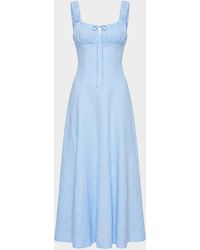 Nicholas - Dina Sleeveless Linen Midi Dress - Lyst