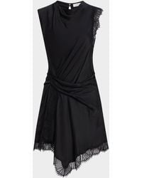 A.L.C. - Dion Draped Lace-Trim Satin Mini Dress - Lyst