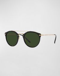 Oliver Peoples - Remick Round Acetate & Plastic Aviator Sunglasses - Lyst