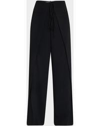 Jason Wu - Overlap Soft Crepe Straight-Leg Pants - Lyst