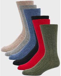 Neiman Marcus - 6-Pack Knit Crew Socks - Lyst