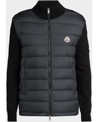 Moncler - Apos;S Quilted Knit Hybrid Full-Zip Cardigan - Lyst