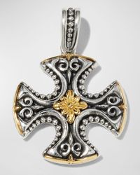 Konstantino - Two-tone Maltese Cross Pendant - Lyst
