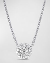 Memoire - 18k White Gold Diamond Bouquet Fashion Necklace - Lyst