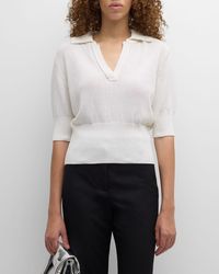 Proenza Schouler - Reeve Knit Polo Top - Lyst